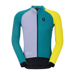 SCOTT jakna otporna na vjetar - RC PRO WARM GTX WS-REMIX - zelena/ljubičasta/žuta