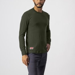 CASTELLI majica dugih rukava - MERINO LS TEE - zelena