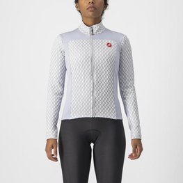 CASTELLI dres dugih rukava zimski - SFIDA 2 W - siva/bijela