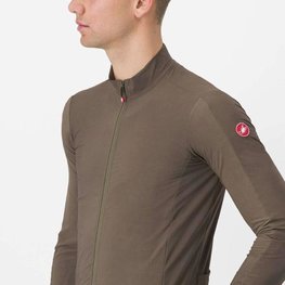 CASTELLI dres dugih rukava zimski - FLIGHT LS AIR - zelena