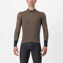 CASTELLI dres dugih rukava zimski - FLIGHT LS AIR - zelena