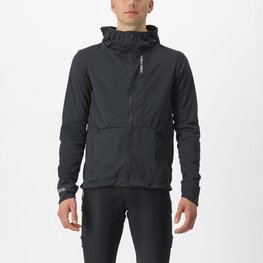 CASTELLI izolirana jakna - TRAIL HOODIE - crna