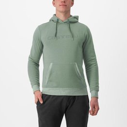 CASTELLI dukserica - LOGO HOODIE - svjetlozelena