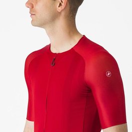 CASTELLI dres kratkih rukava - AERO RACE 7.0 - crvena