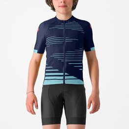 CASTELLI dres kratkih rukava - AERO KID - plava
