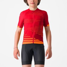 CASTELLI dres kratkih rukava - AERO KID - crvena