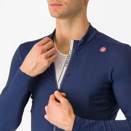 CASTELLI dres dugih rukava zimski - ESPRESSO THERMAL - plava