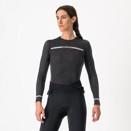 CASTELLI majica dugih rukava - MERINO SEAMLESS W - crna