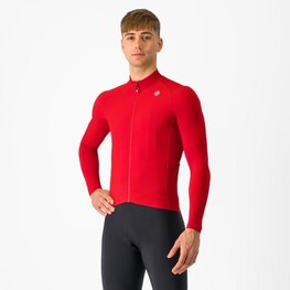 CASTELLI dres dugih rukava zimski - AERO RACE - crvena