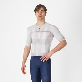 CASTELLI dres kratkih rukava - CLIMBER´S A/C - srebrna/siva