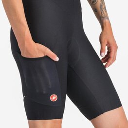 CASTELLI kratke hlače s tregerima - UNLIMITED ENDURANCE W DT - crna