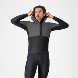 CASTELLI jakna otporna na vjetar - FLY UNLTD - crna/siva