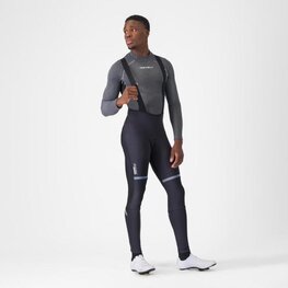 CASTELLI duge hlače s tregerima - POLARE 4 - crna