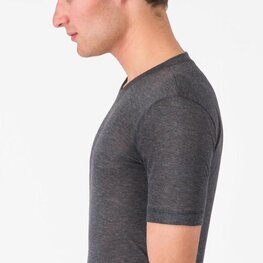 CASTELLI majica kratkih rukava - MEDIO BASE LAYER - siva