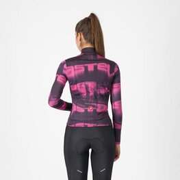 CASTELLI dres dugih rukava zimski - BLUR THERMAL - crna/ljubičasta