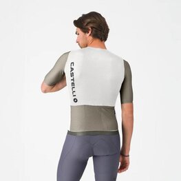 CASTELLI dres kratkih rukava - CORRETTO - bež/bjelokosna