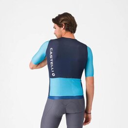 CASTELLI dres kratkih rukava - CORRETTO - plava/tirkizna