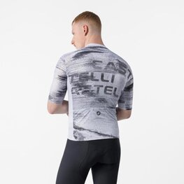 CASTELLI dres kratkih rukava - STRATUS LOGO - bijela/siva