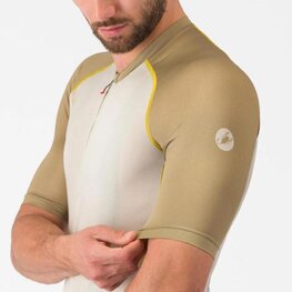 CASTELLI dres kratkih rukava - UNLIMITED ENDURANCE 3 - bjelokosna/bež