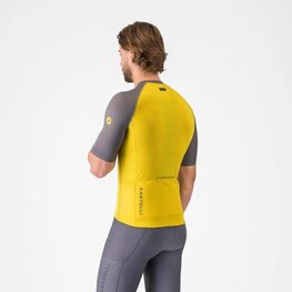 CASTELLI dres kratkih rukava - UNLIMITED ENDURANCE 3 - žuta/siva