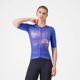CASTELLI dres kratkih rukava - CLIMBER'S A/C W - plava