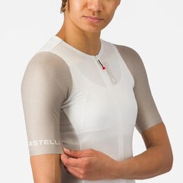 CASTELLI dres kratkih rukava - CORRETTO W - bež/bjelokosna