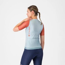 CASTELLI dres kratkih rukava - CORRETTO W - plava/crvena