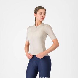 CASTELLI dres kratkih rukava - ESPRESSO 2 W - bjelokosna