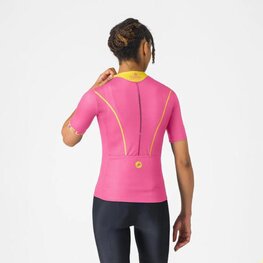 CASTELLI dres kratkih rukava - ANIMA FLOW - ružičasta