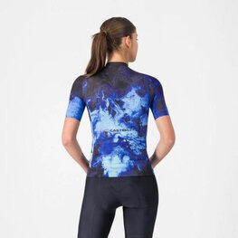 CASTELLI dres kratkih rukava - COSMIC VORTEX - plava