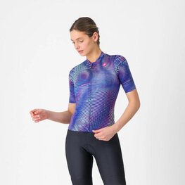 CASTELLI dres kratkih rukava - COSMIC VORTEX - ljubičasta