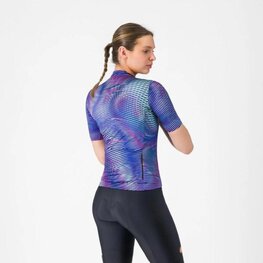 CASTELLI dres kratkih rukava - COSMIC VORTEX - ljubičasta