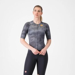 CASTELLI dres kratkih rukava - RACE 8S W - siva