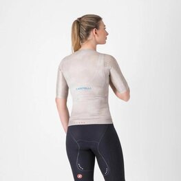 CASTELLI dres kratkih rukava - RACE 8S W - bež