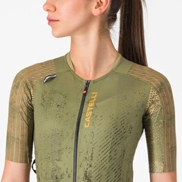 CASTELLI dres kratkih rukava - UNLIMITED PRO 2 W - zelena