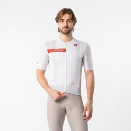 CASTELLI dres kratkih rukava - GIRO109 ROME - bijela/crvena