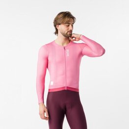 CASTELLI dres dugih rukava ljetni - GIRO109 CORRETTO LS - ružičasta