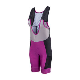 LEATT kratke hlače s tregerima - BIB MTB ENDURANCE 5.0 W - ljubičasta