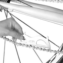 SUPER B instrument za mjerenje - CHAIN CHECKER/HOOK TB-3326 - srebrna