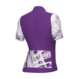 ALÉ dres kratkih rukava - PALM PR-E - ciklama/bijela