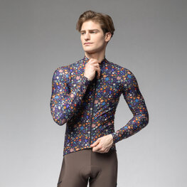 ALÉ dres dugih rukava zimski - PRAGMA FLOWERY - crna/višebojna