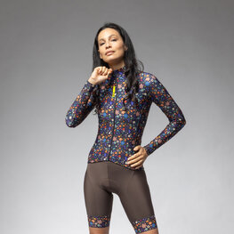 ALÉ dres dugih rukava zimski - PRAGMA FLOWERY LADY - plava/višebojna