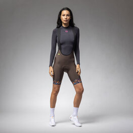 ALÉ kratke hlače s tregerima - PR-E HIKE - smeđa