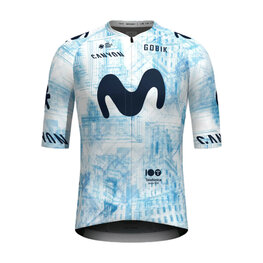 GOBIK dres kratkih rukava - INFINITY MOVISTAR TEAM 24 - svjetloplava/bijela