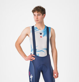 CASTELLI potkošulja - PRO MESH QUICK STEP 2025 - bijela/plava