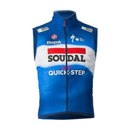 CASTELLI prsluk - SOUDAL QUICK-STEP 2024 PRO LIGHT WIND - plava/bijela/crvena