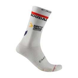 CASTELLI čarape klasične - ROSSO CORSA PRO 18 SOUDAL QUICK-STEP 2026 - bijela