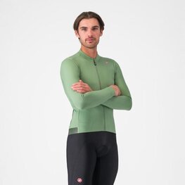 CASTELLI dres dugih rukava zimski - ESPRESSO THERMAL - svjetlozelena