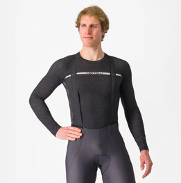 CASTELLI majica dugih rukava - MERINO - siva