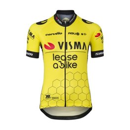 AGU dres kratkih rukava - REPLICA VISMA | LEASE A BIKE W 2024 - žuta/crna
